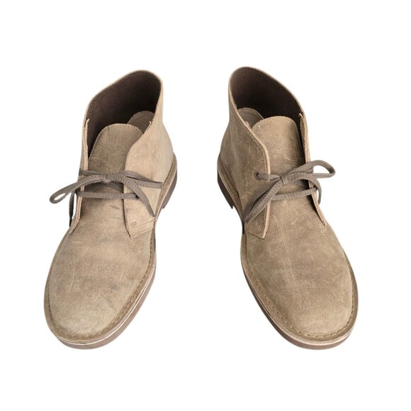 Clarks Bushacre 2 Shoes Mens Size 9M Taupe Distressed Suede Chukka Boots main image 11